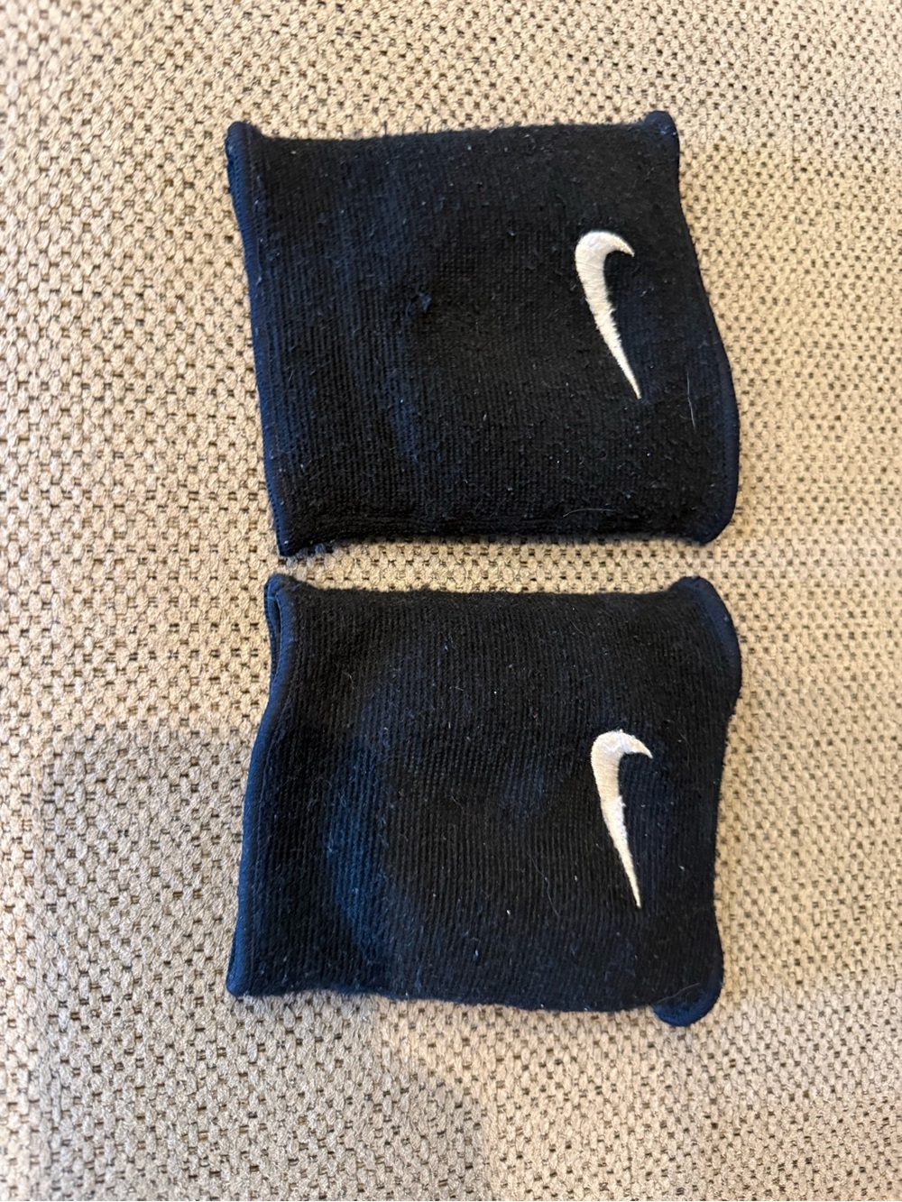 Volleyball Nike Black Kneepads with White Swoosh Logo